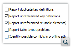 Report Unreferenced Key Definitions
