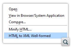 Action to Make HTML Documents XML Well-formed